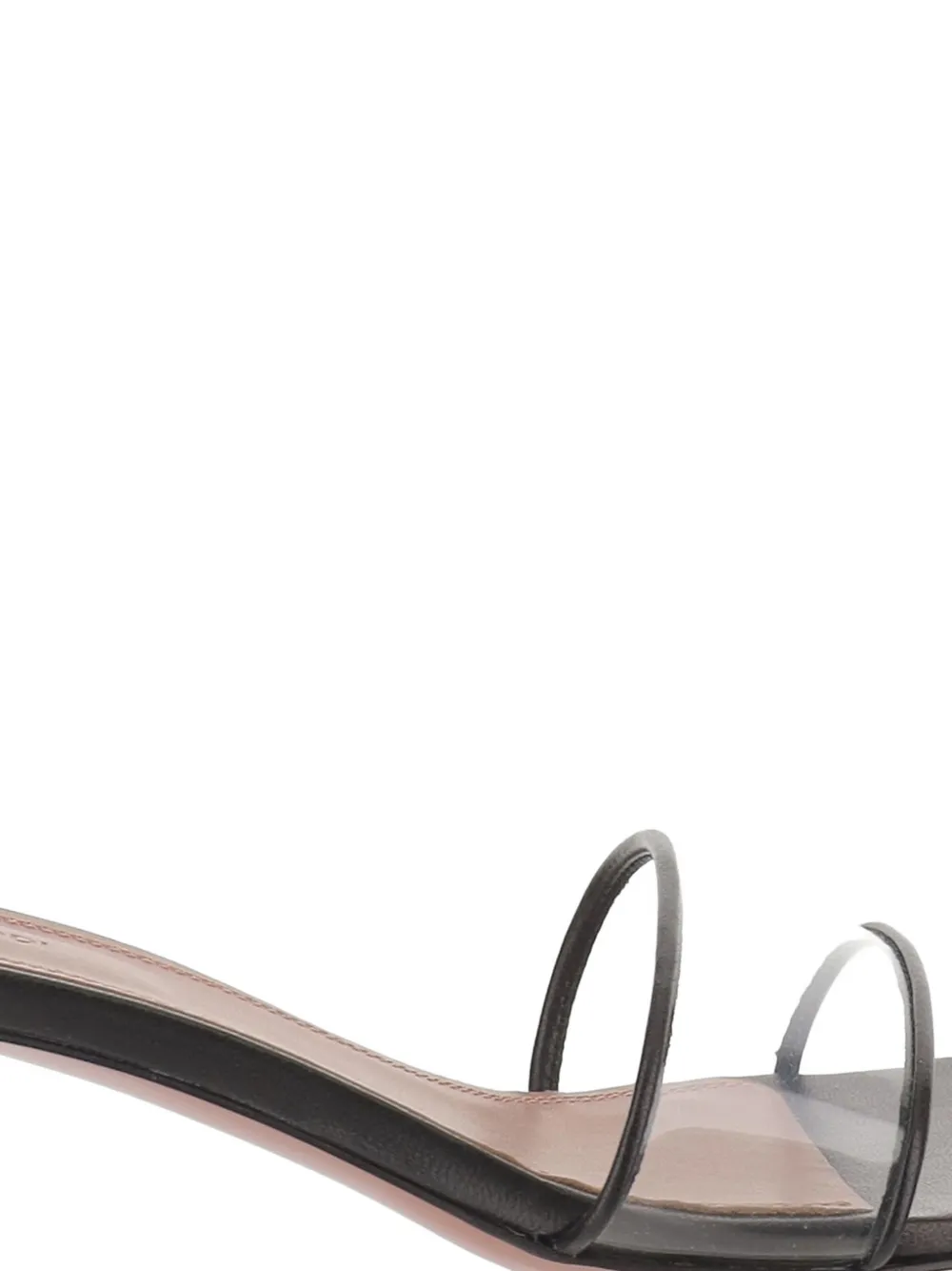 Amina Muaddi Andreea transparent-strap heeled sandals Zwart