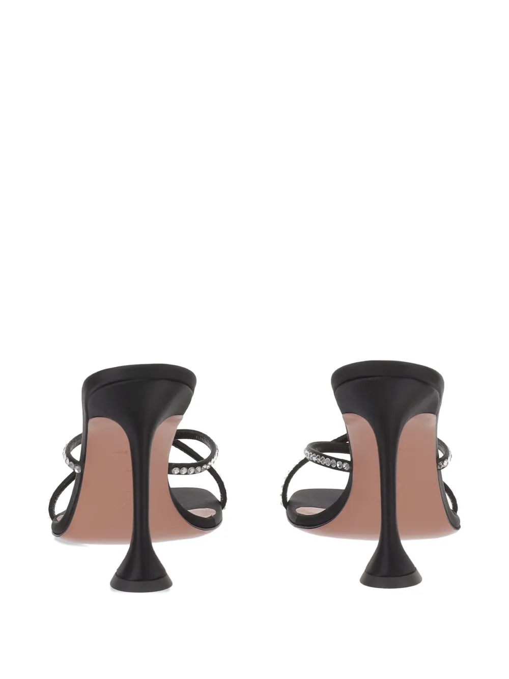 Amina Muaddi Sally crystal-embellished heeled sandals Zwart