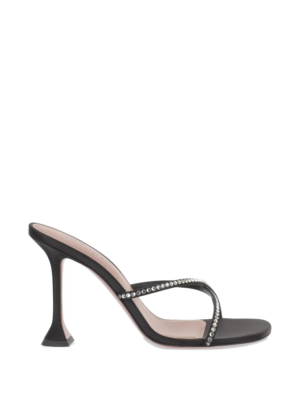 Amina Muaddi Sally crystal-embellished heeled sandals Zwart