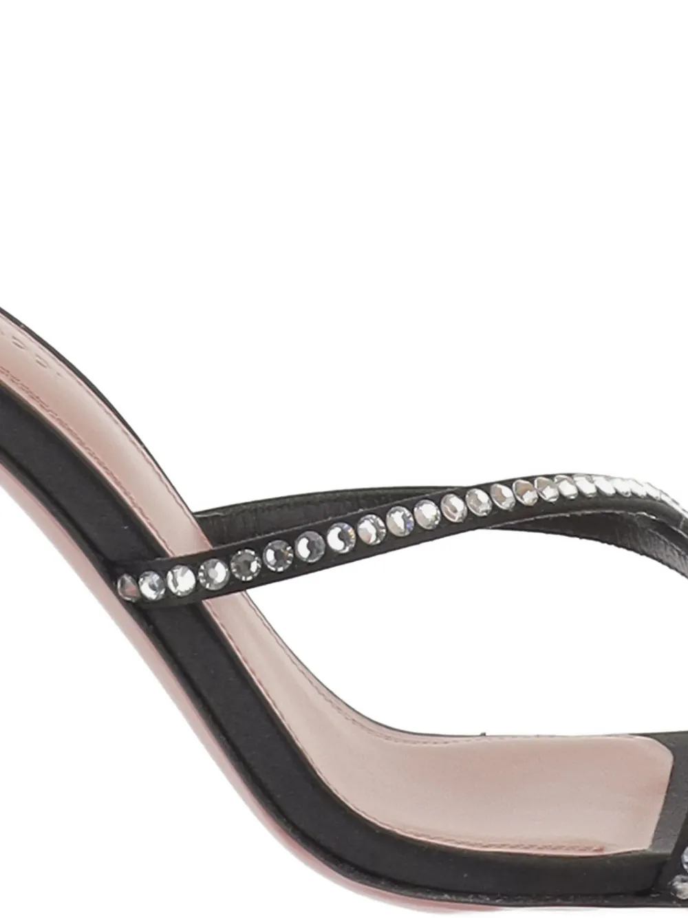 Amina Muaddi Sally crystal-embellished heeled sandals Zwart