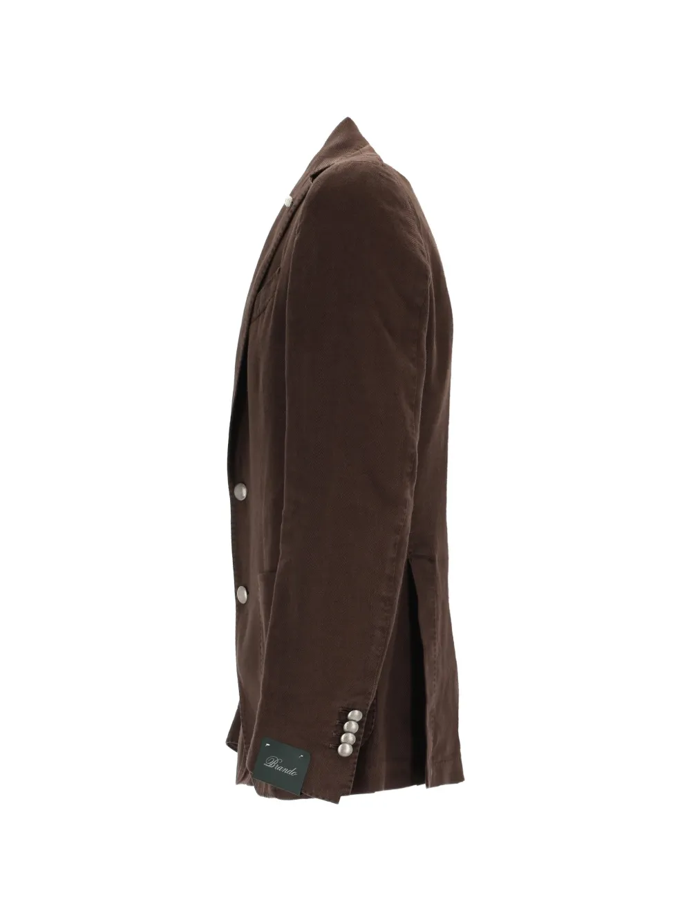 BRANDO Blazer met enkele rij knopen en visgraatpatroon Bruin