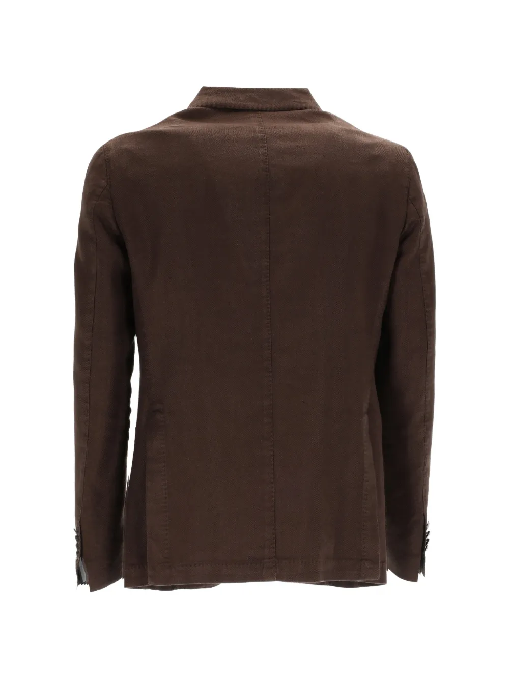 BRANDO Blazer met enkele rij knopen en visgraatpatroon Bruin
