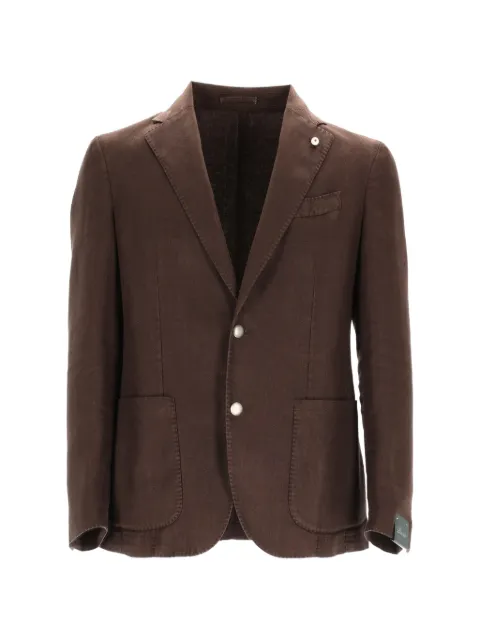 BRANDO herringbone-weave single-breasted blazer