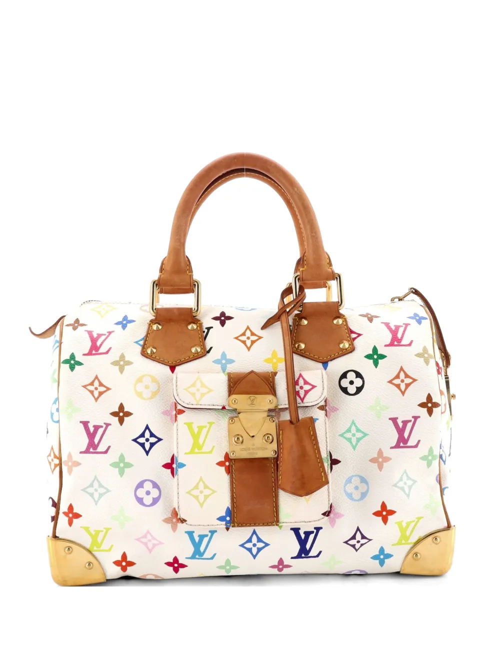 Louis Vuitton Pre-Owned Speedy Handbag Monogram Multicolor 30 satchel - Bianco