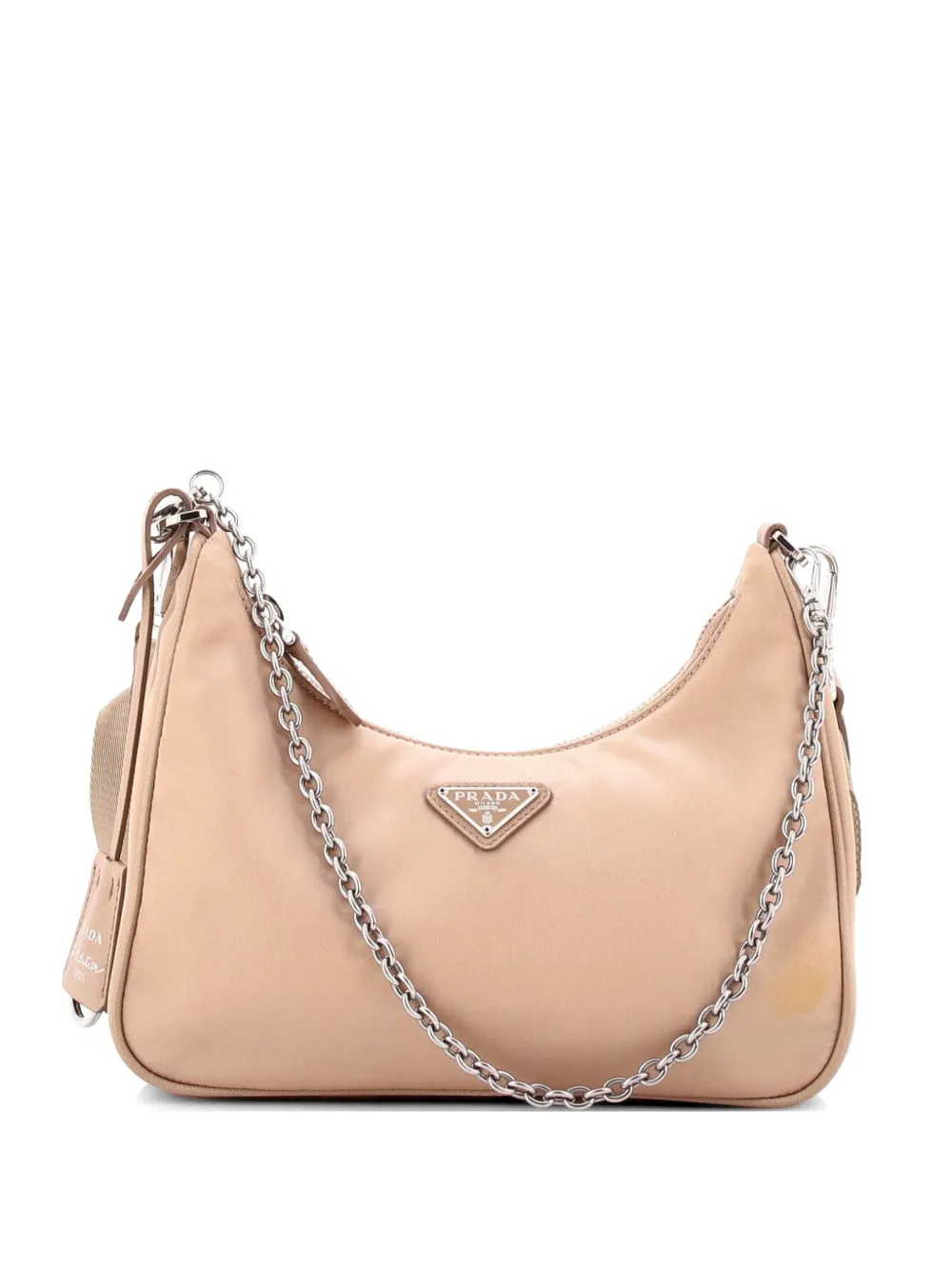 Prada Pre-Owned Borsa a spalla Re-Edition 2005 piccola in tessuto con tracolla - Toni neutri