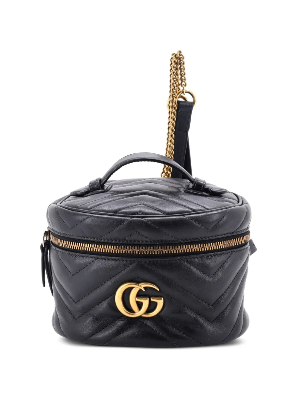 Gucci Pre-Owned GG Marmont Vanity Matelasse Leather Mini backpack - Nero