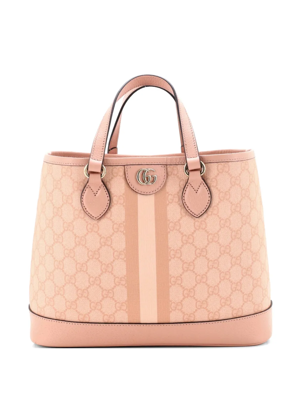 Gucci Pre-Owned Ophidia Top Handle Tote Coated Canvas with Leather Small satchel - Rosa