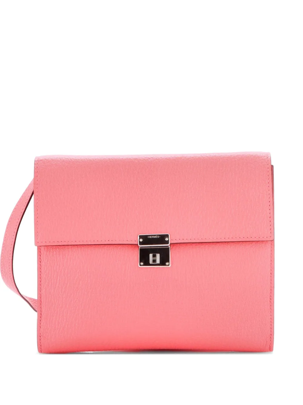 Hermès Pre-Owned Clic Wallet on Strap Chevre Mysore Schultertasche 16cm - Rosa