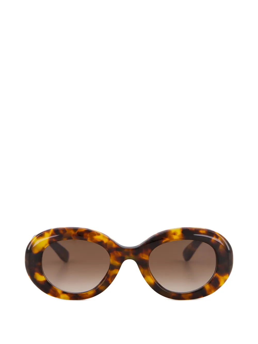 Emmanuelle Khanh Queen tortoiseshell-effect round-frame sunglasses - Marrone