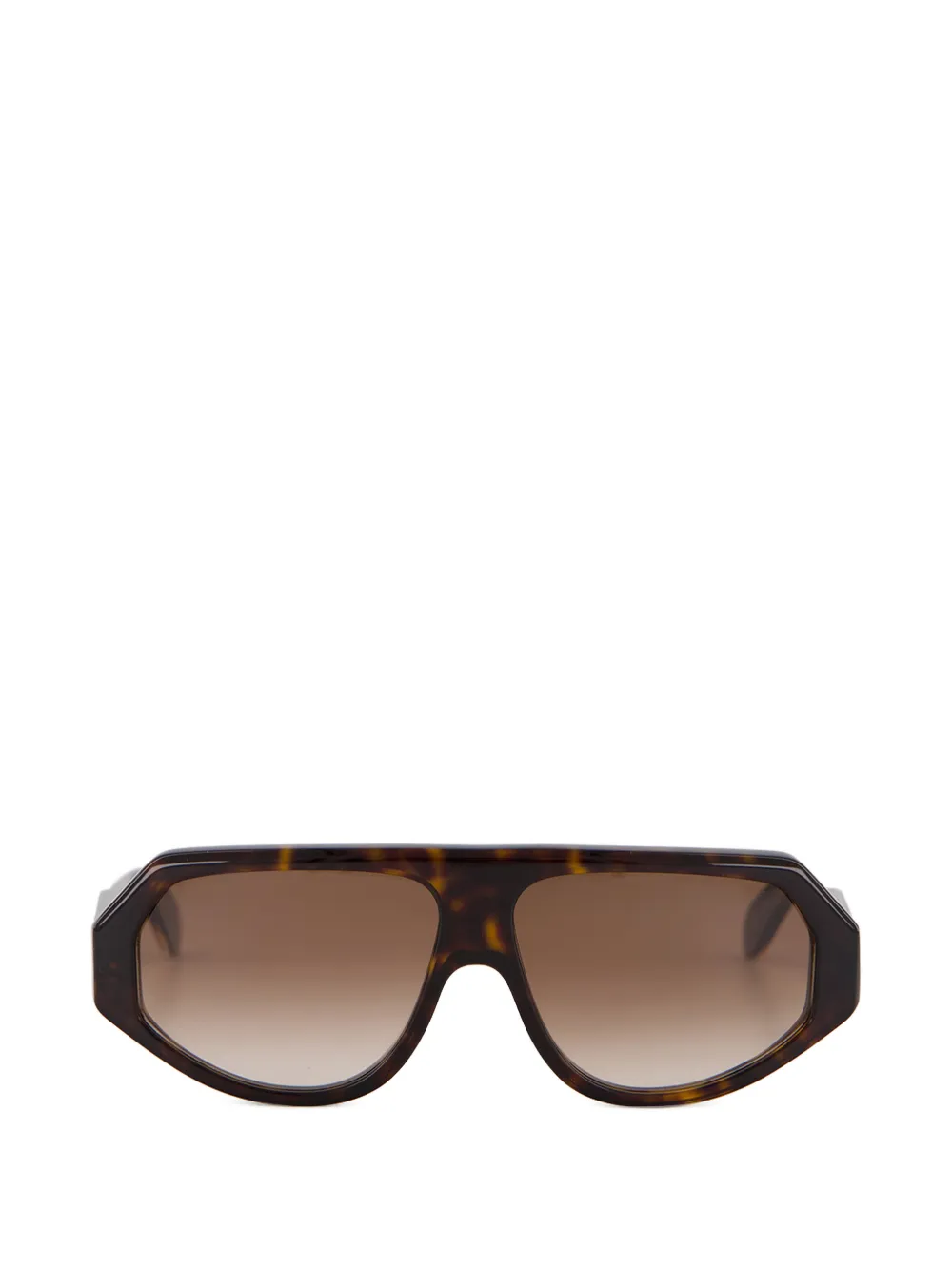 Emmanuelle Khanh Ozone 360 geometric-frame sunglasses - Braun