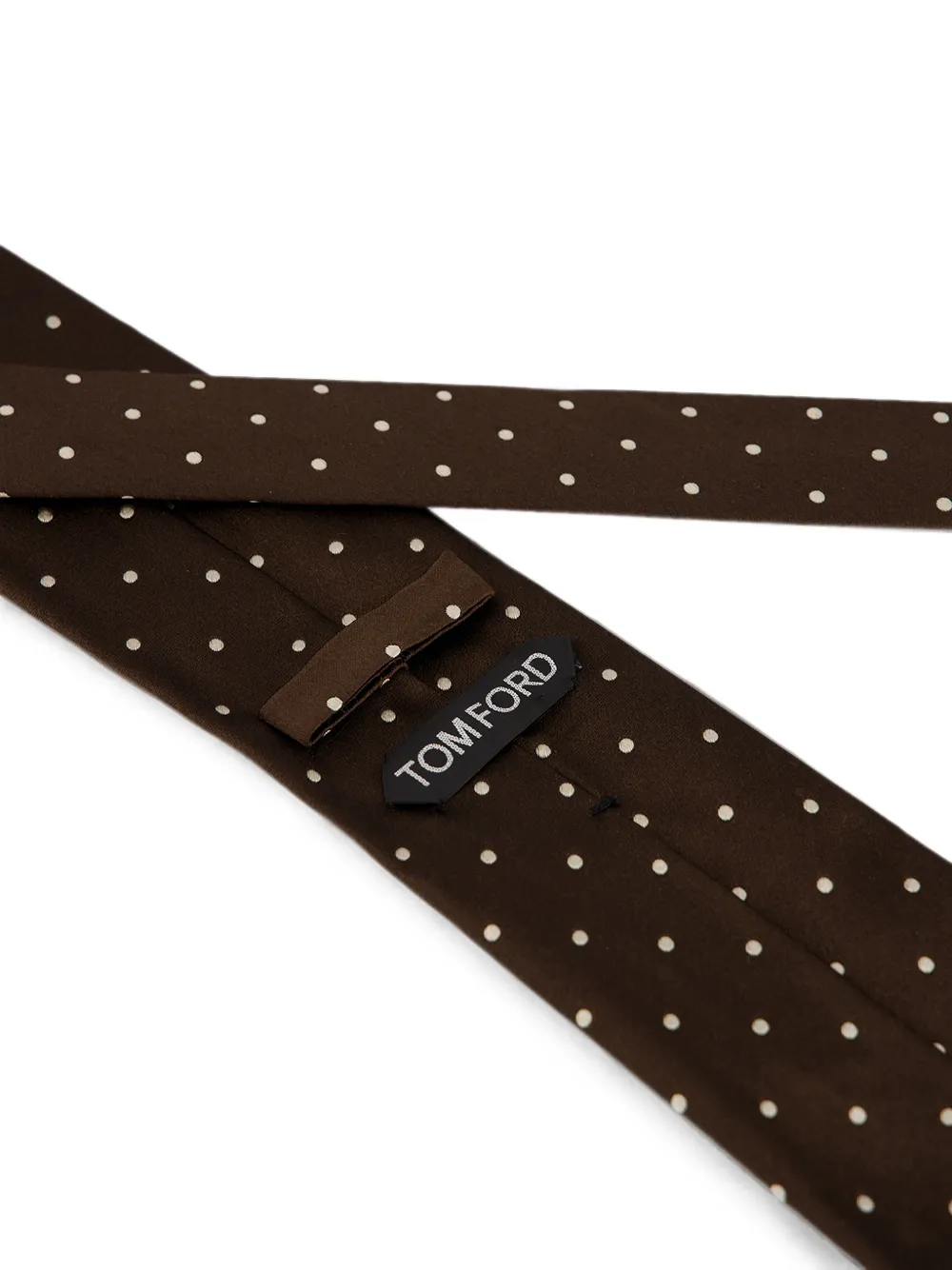 TOM FORD Stropdas met stippen Bruin