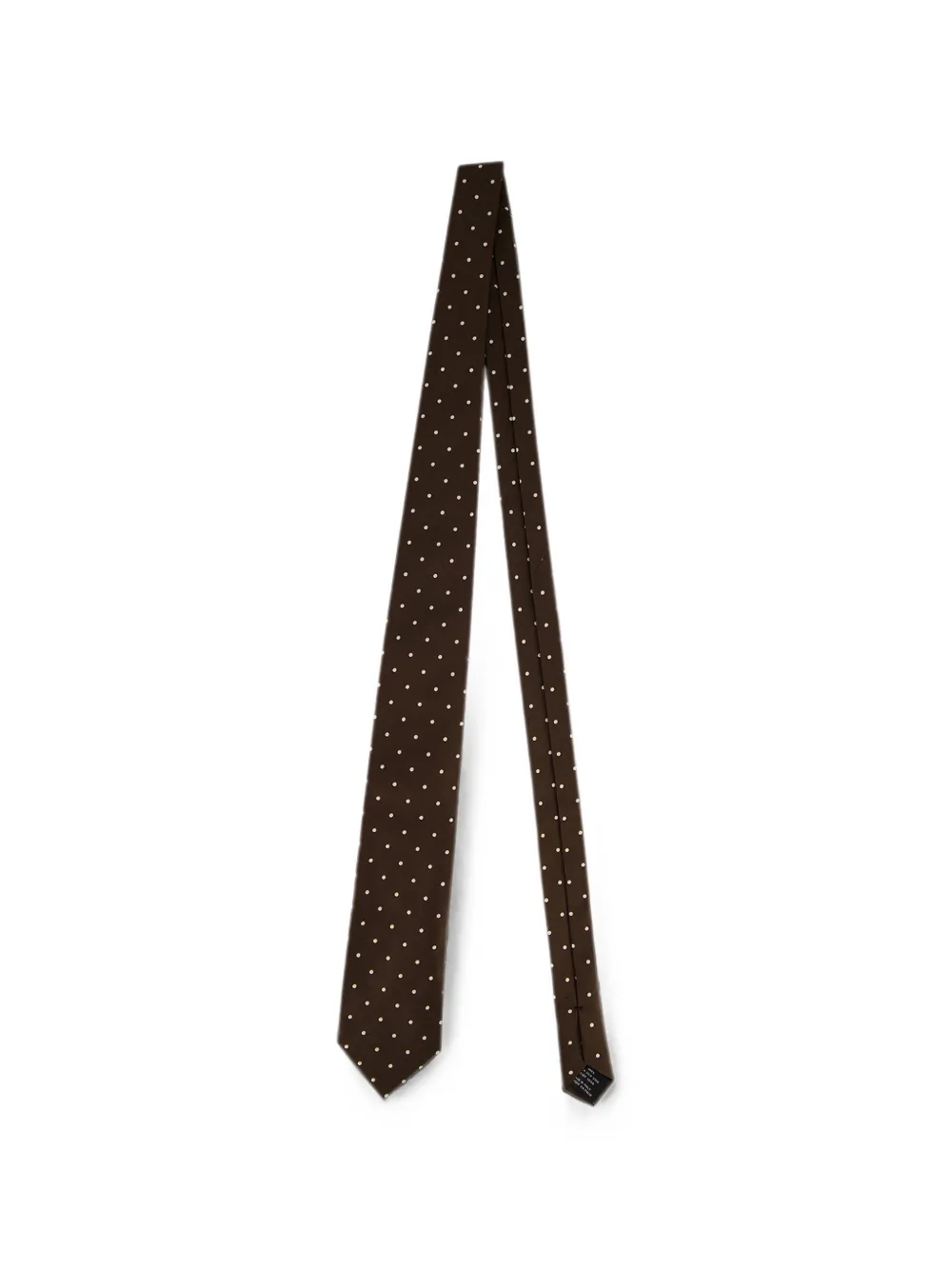 TOM FORD polka-dot silk tie - Marrone