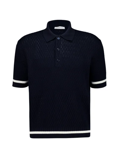 Givenchy openwork-knit polo shirt