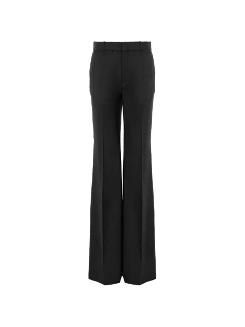 Chloé high-rise flared trousers in wool grain de poudre