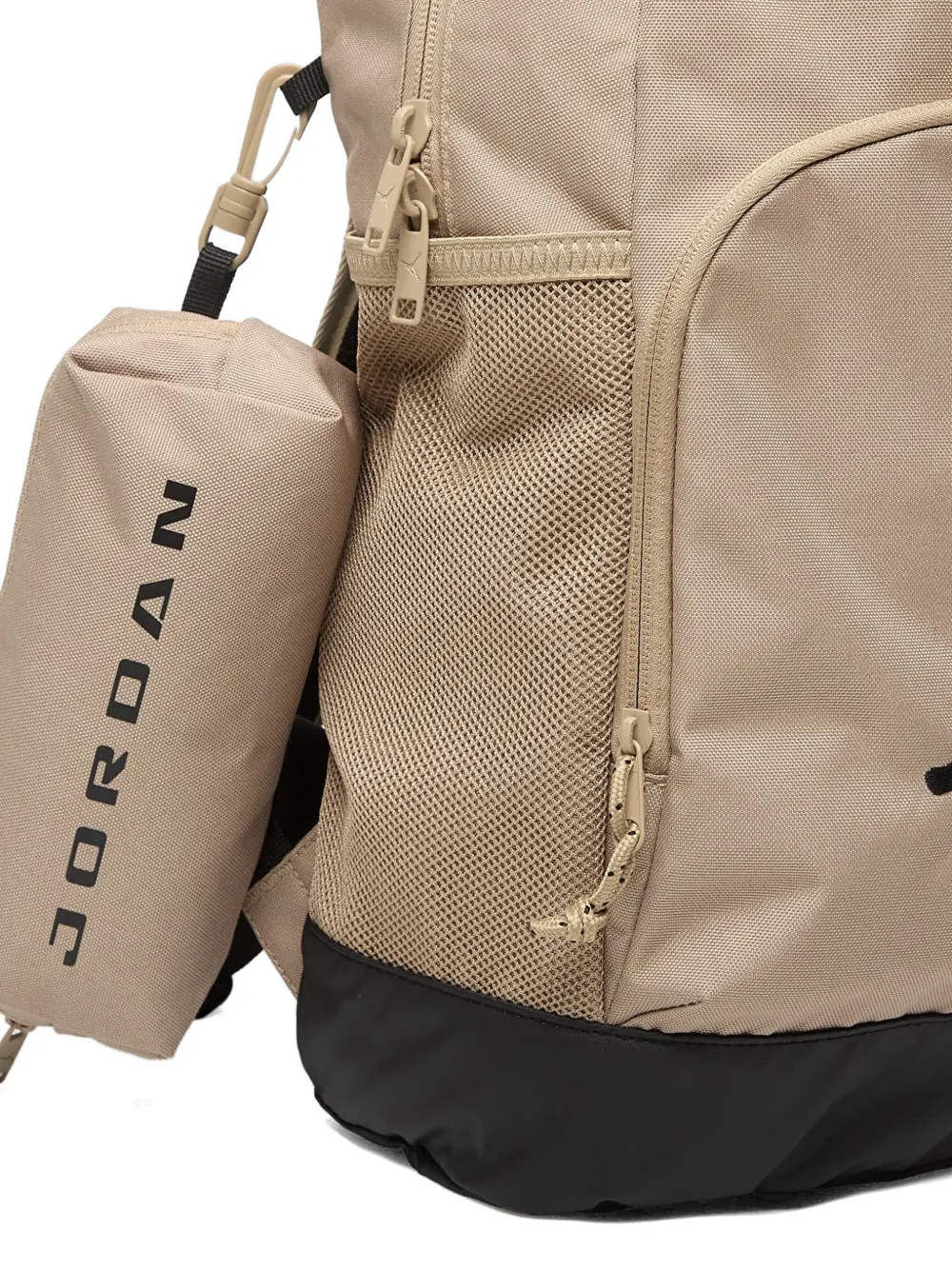 Jordan Rugzak met geborduurd logo en rits Beige