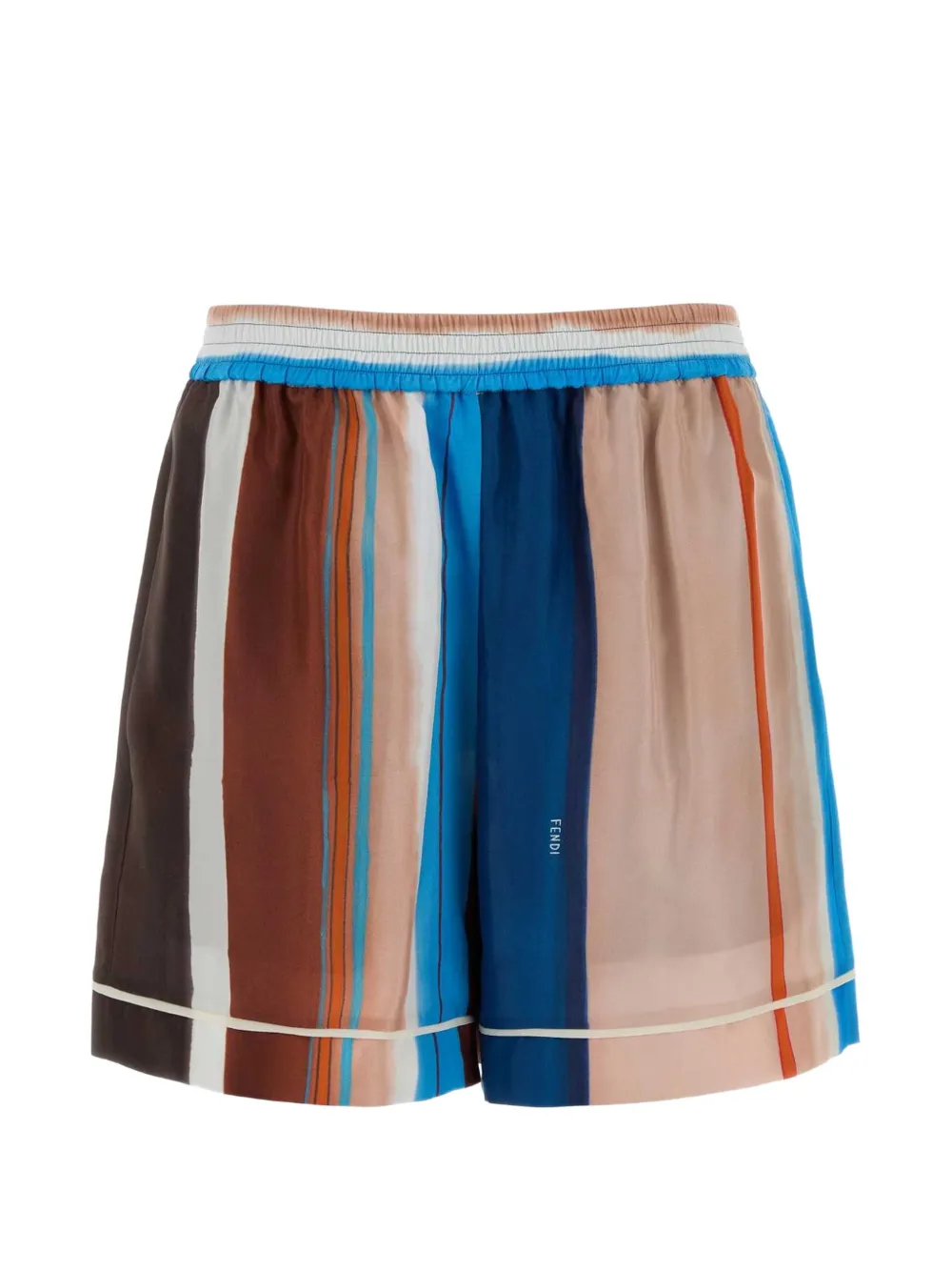 FENDI striped silk shorts - Multicolore