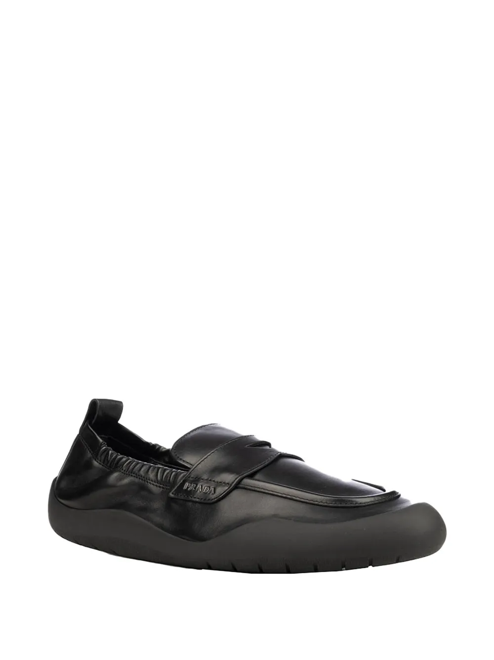 Prada Speedrock elasticated leather loafers Zwart