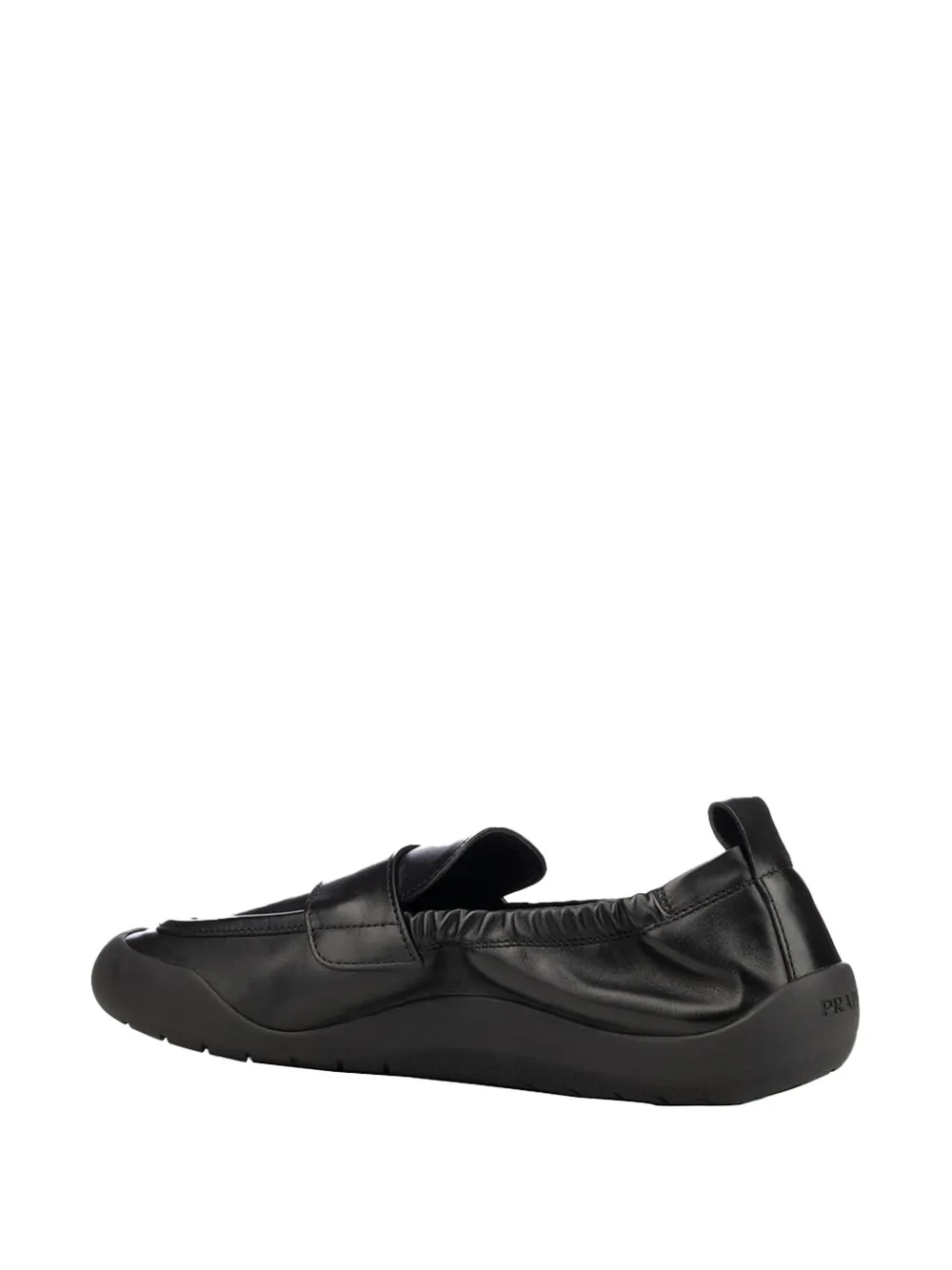 Prada Speedrock elasticated leather loafers Zwart
