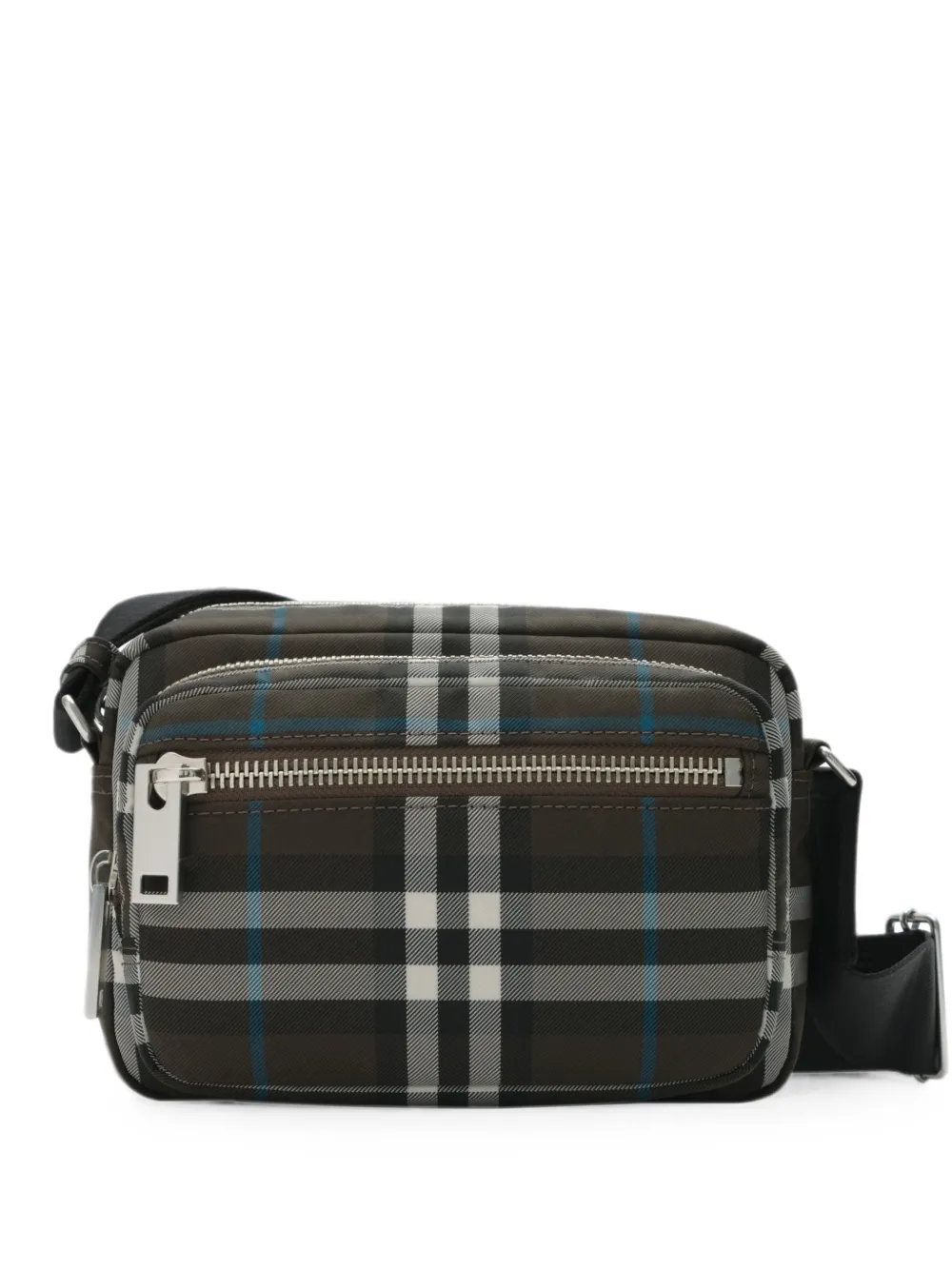 Burberry Check crossbody bag - Marrone