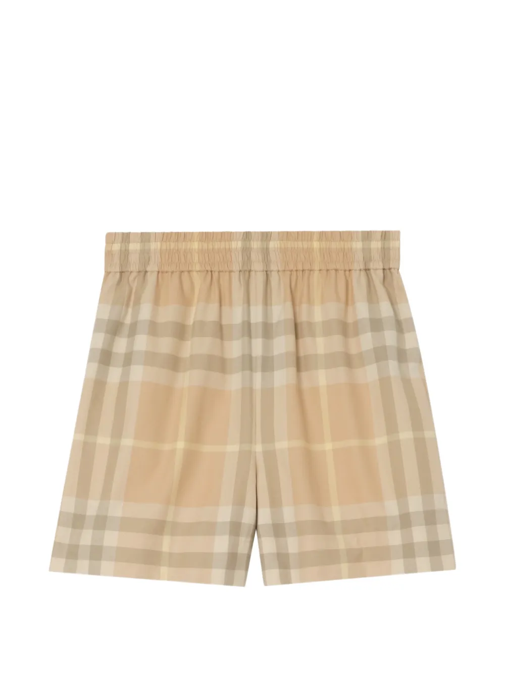 Burberry Check cotton twill shorts - Nude