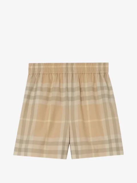 Burberry Check cotton twill shorts