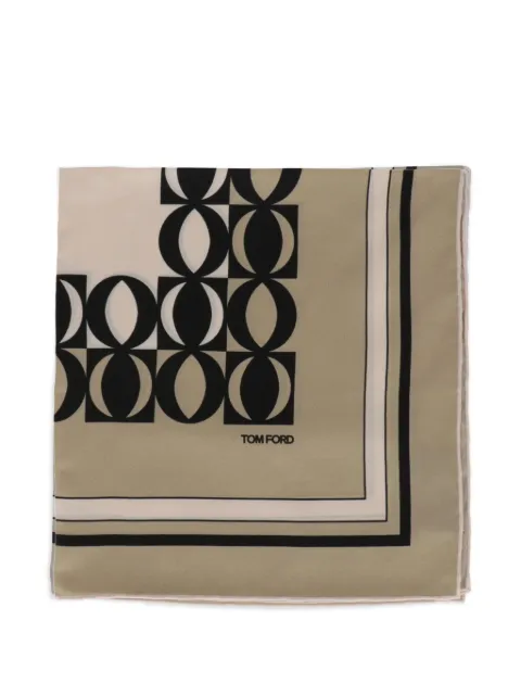 TOM FORD pañuelo de bolsillo con estampado geométrico