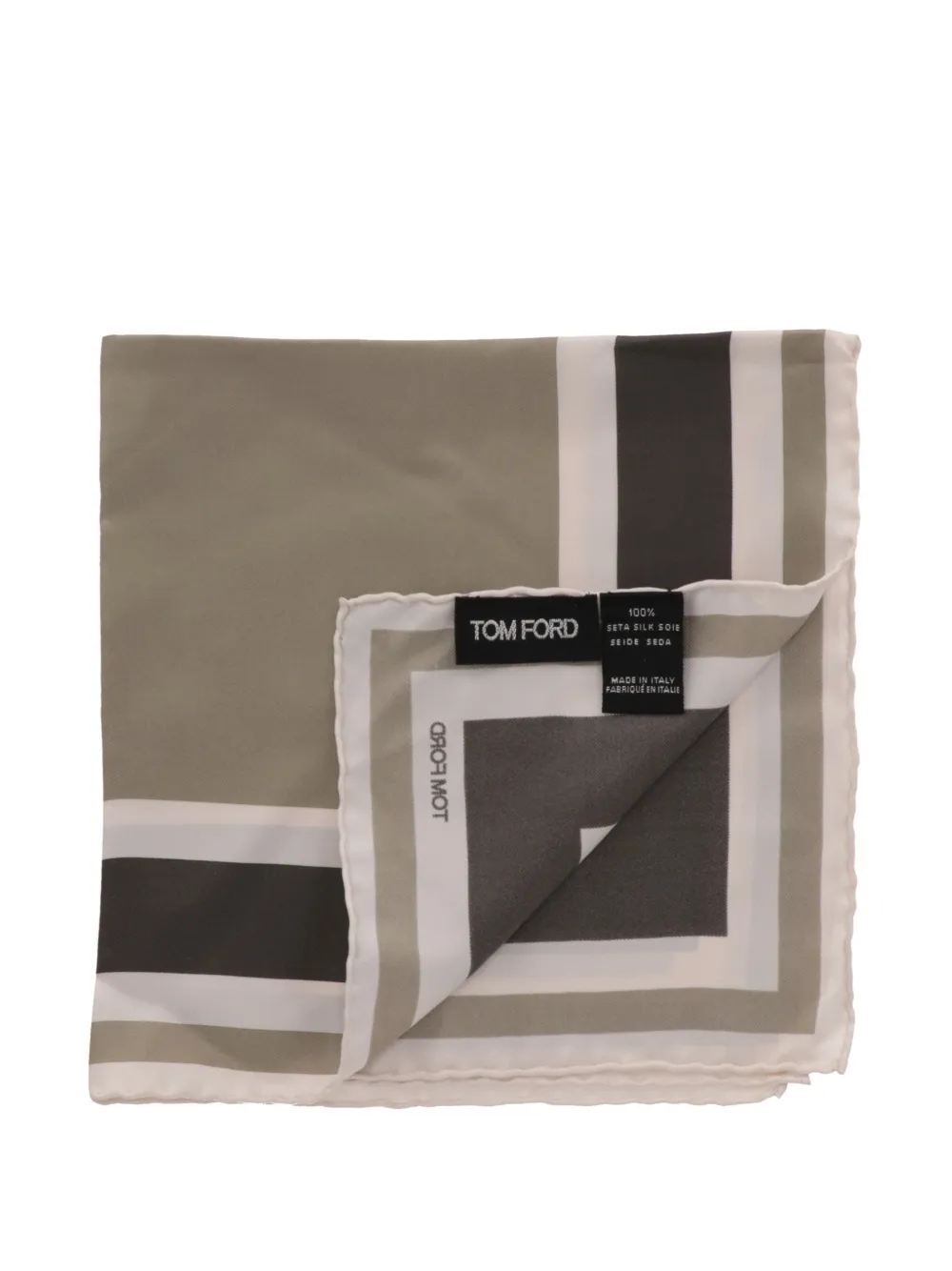 TOM FORD Zijden pochet Bruin