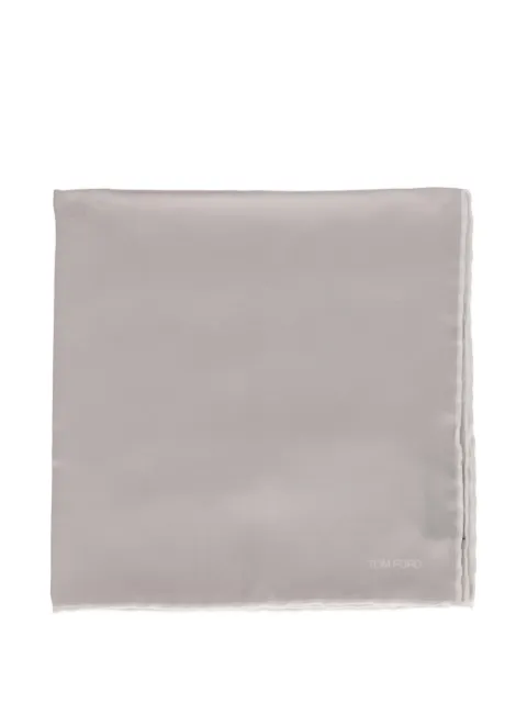 TOM FORD logo-print rolled-edge pocket square