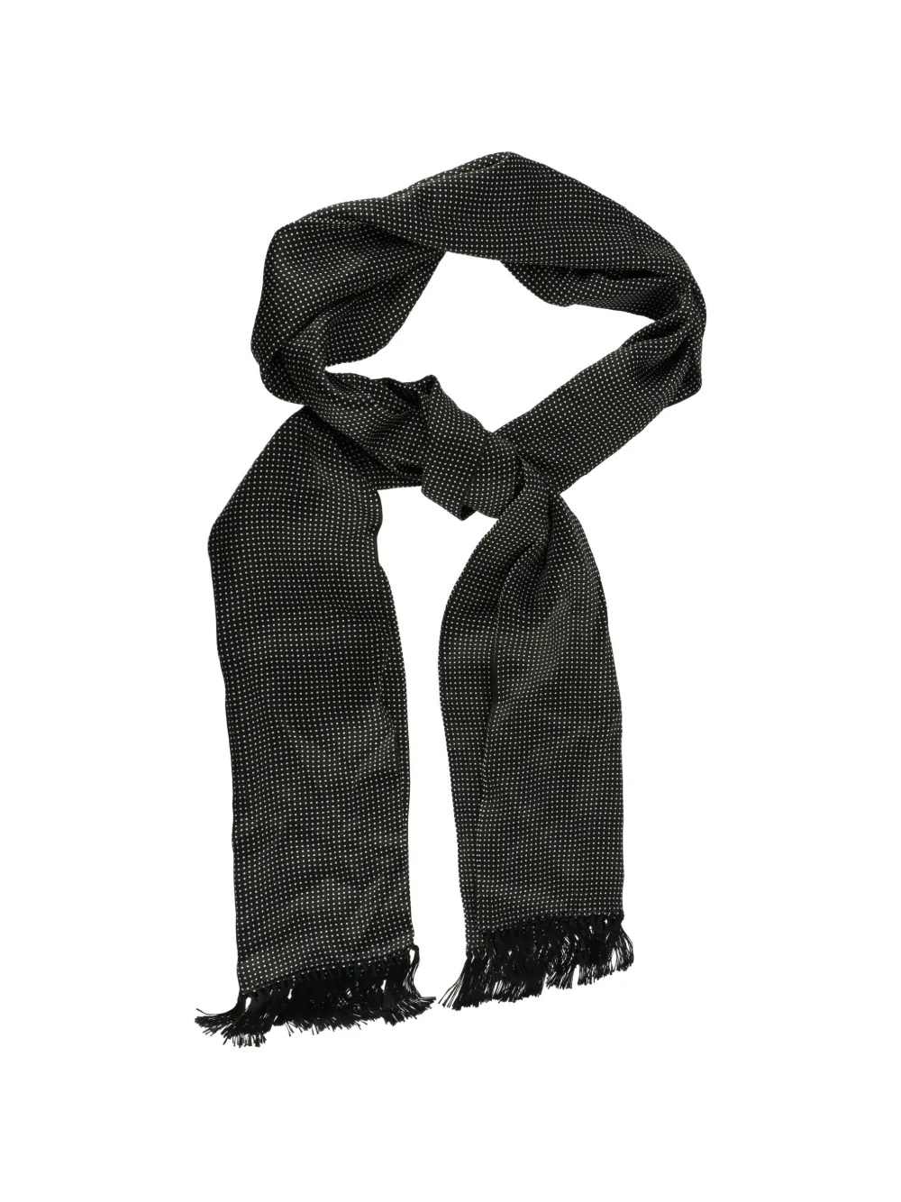 TOM FORD polka-dot fringed scarf - Nero