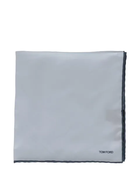 TOM FORD logo-print silk pocket square