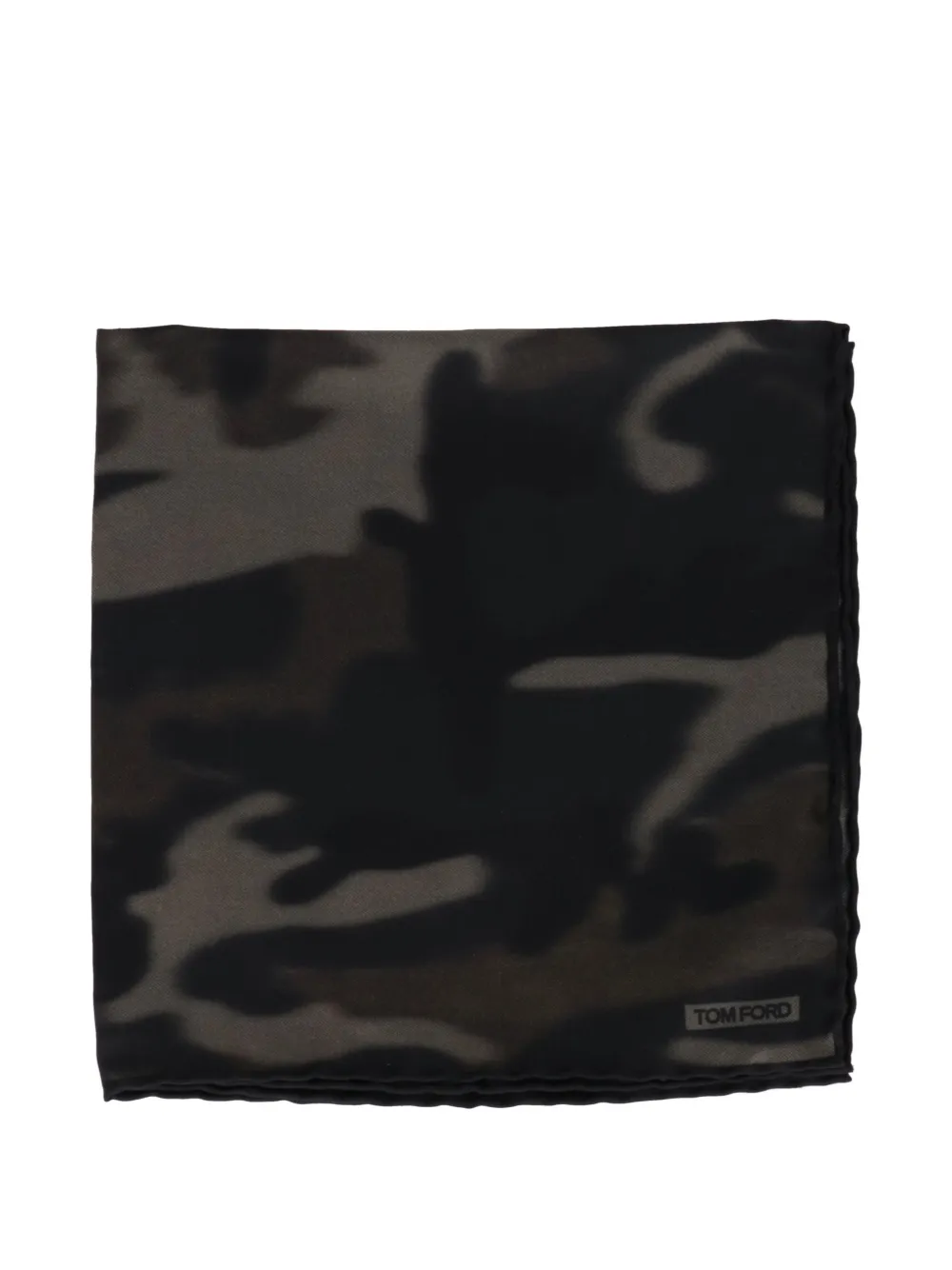 TOM FORD camouflage-print pocket square - Nero