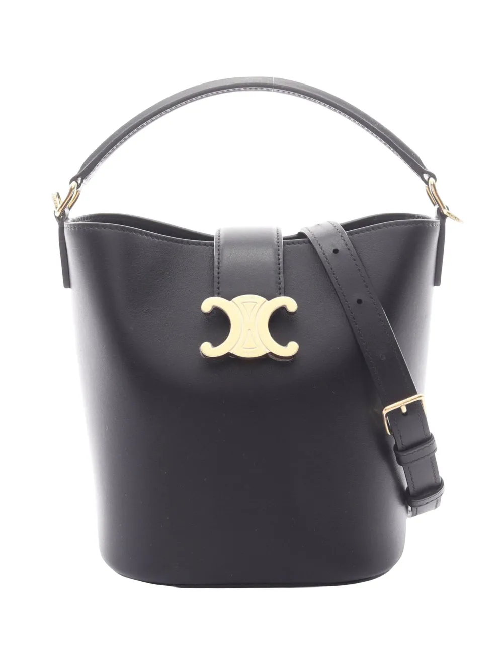 Celine Pre-Owned 2010-2026 Small Smooth Calfskin Louise Bucket Bag satchel - Nero