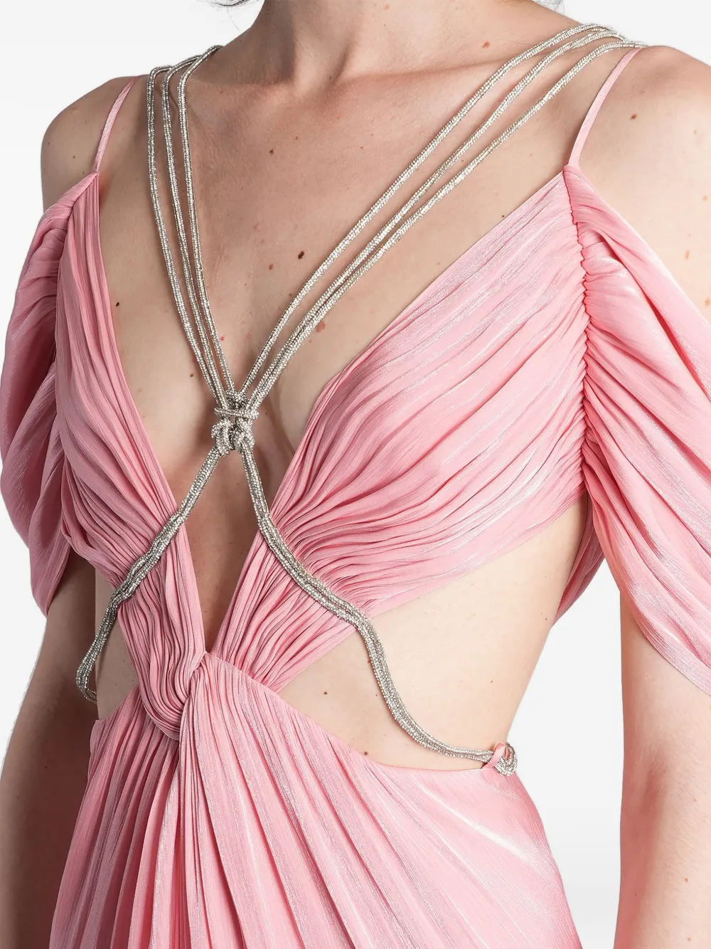 Costarellos Calina maxi-jurk met uitgesneden details Roze