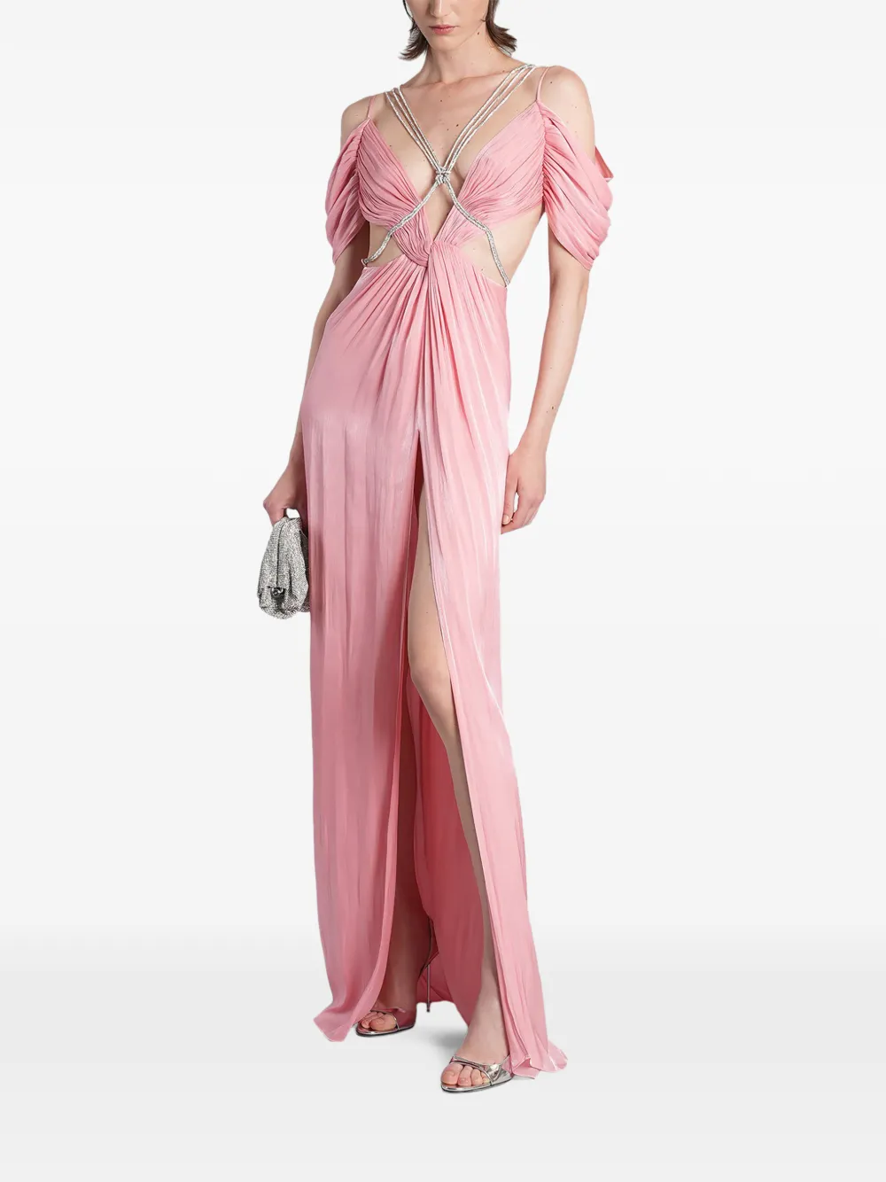 Costarellos Calina maxi-jurk met uitgesneden details Roze