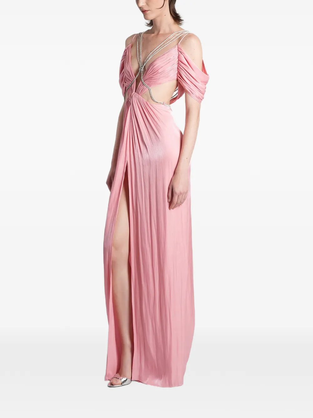 Costarellos Calina maxi-jurk met uitgesneden details Roze