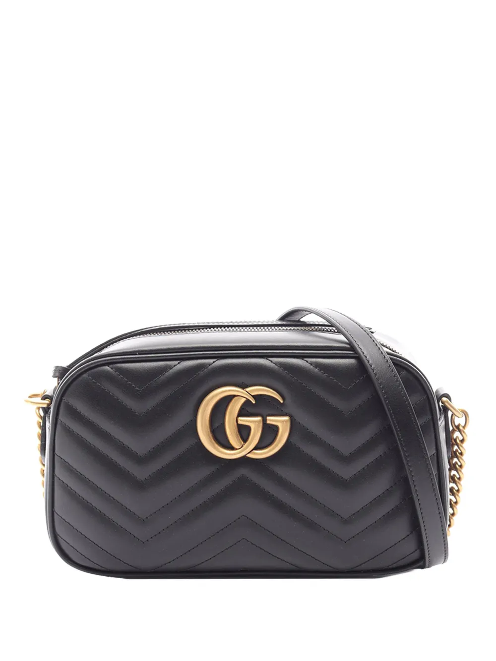 Gucci Pre-Owned 2016-2026 Small GG Marmont Matelasse Calfskin crossbody bag - Black