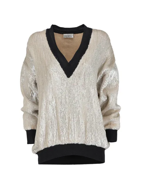 Gianfranco Ferré Pre-Owned 1990s sequin-embellished V-neck sweater