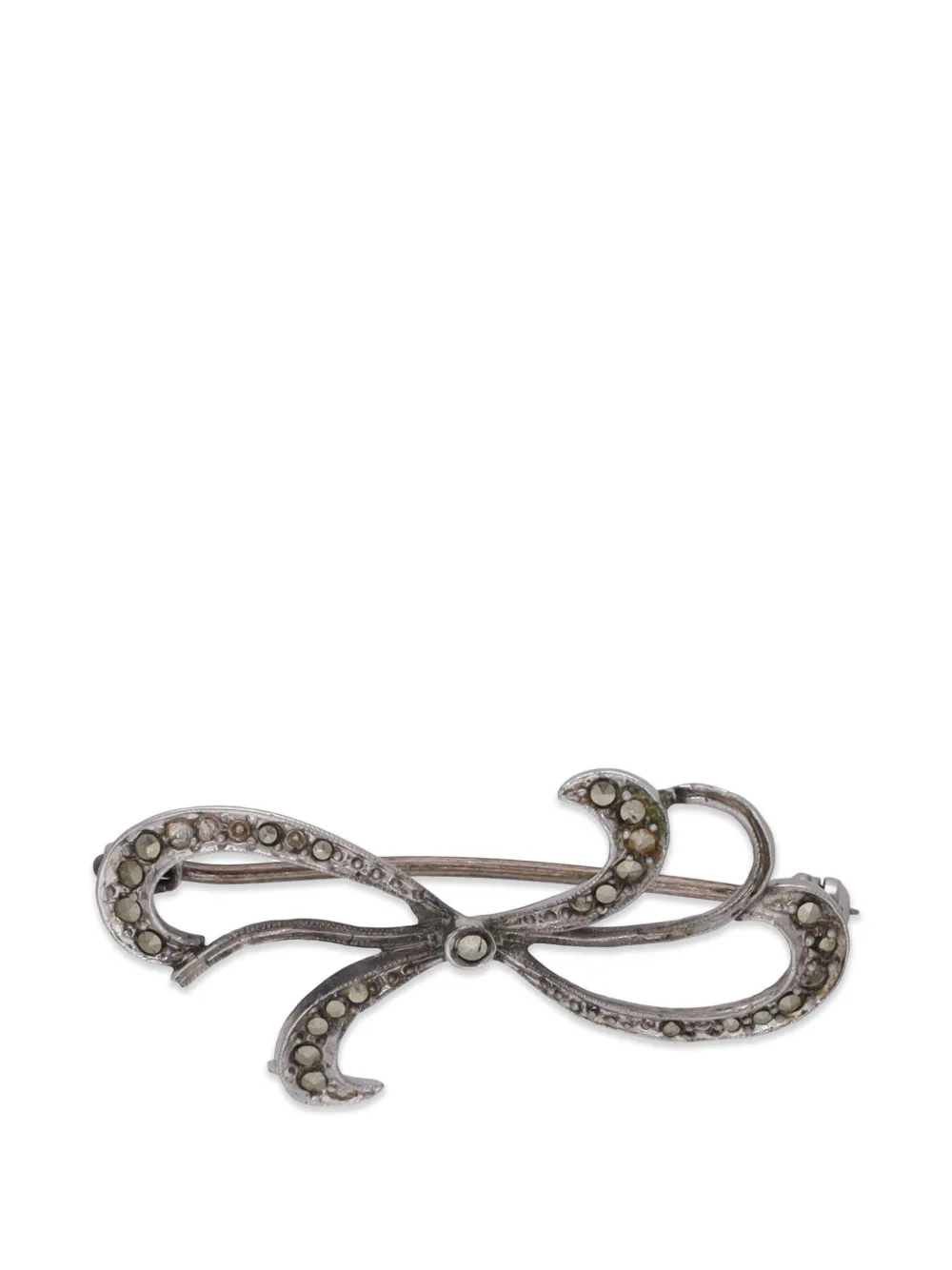 Vintage bow-shaped brooch - Argento