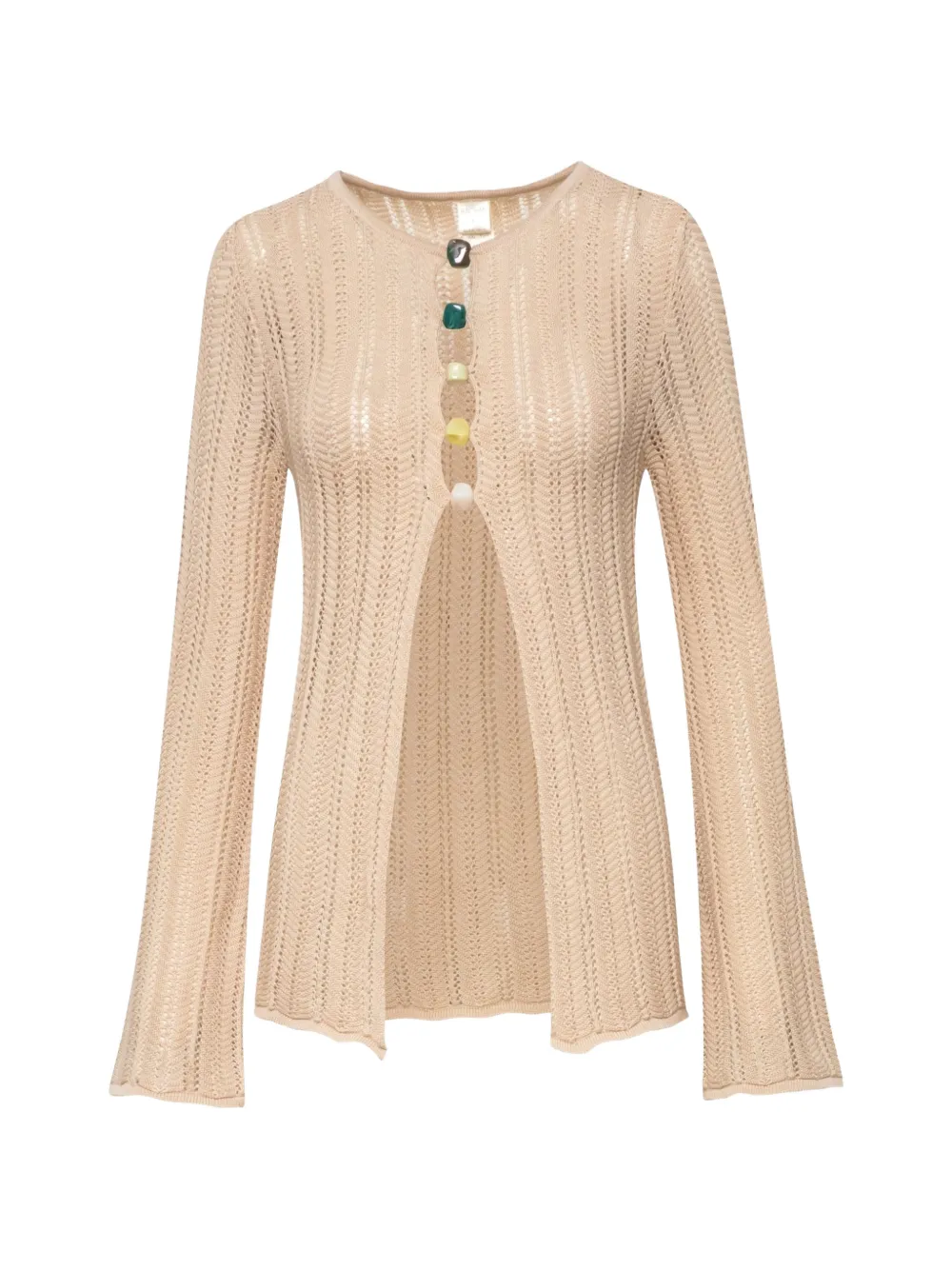 Baobab Corsica stone-embellished bell-sleeve top - Toni neutri