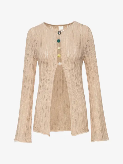 Baobab Corsica stone-embellished bell-sleeve top