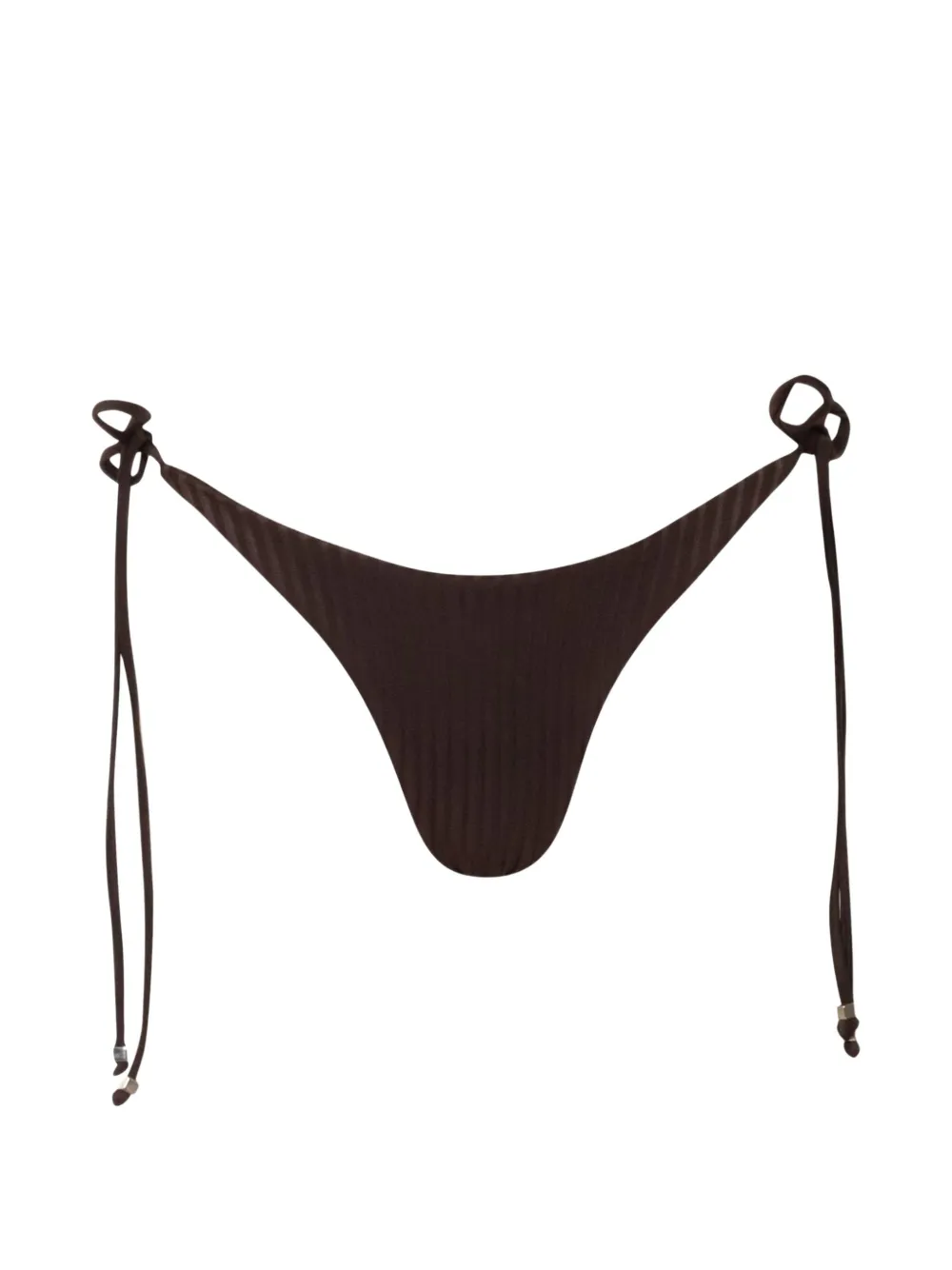 Baobab Roma Ribbed Bikini Bottoms In Brown
