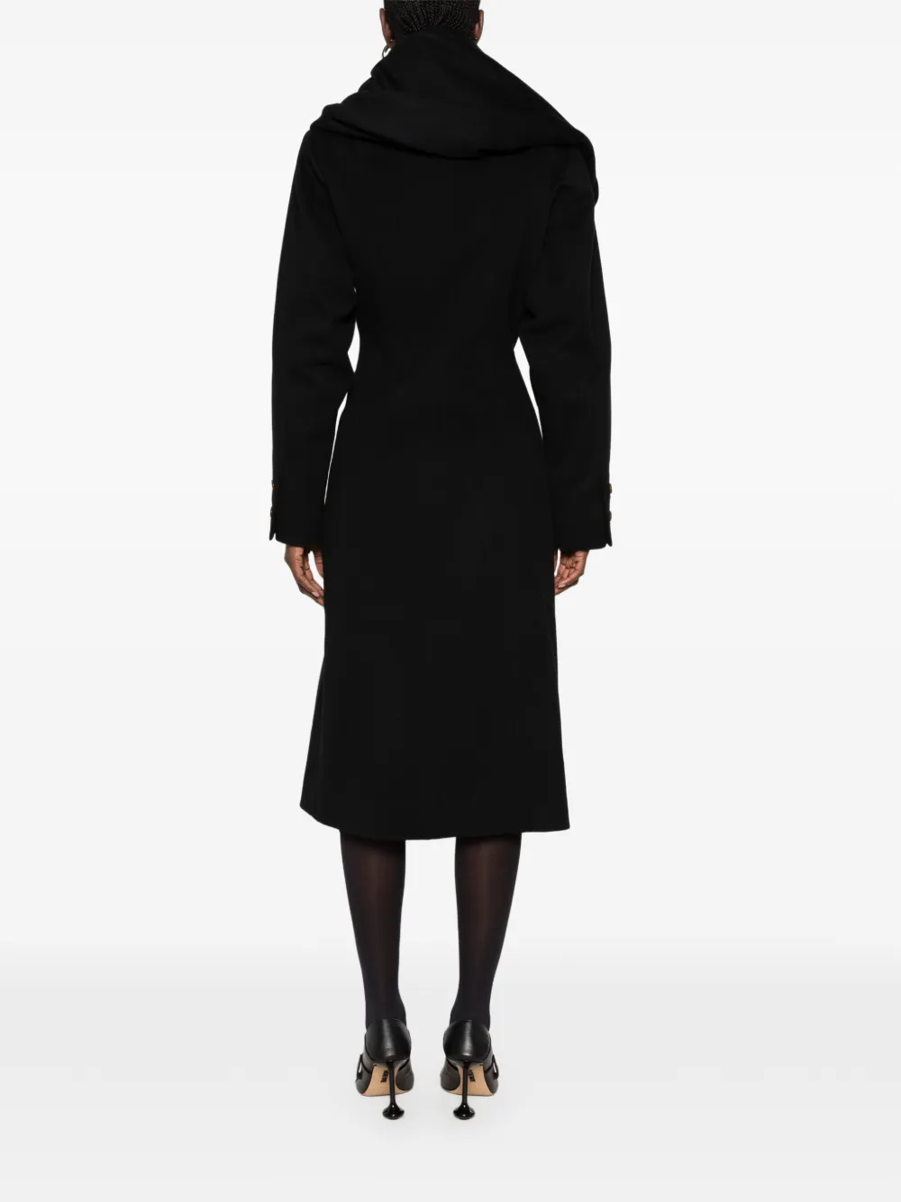 Vivienne Westwood Marilyn Draped-collar Coat in Black, view 4