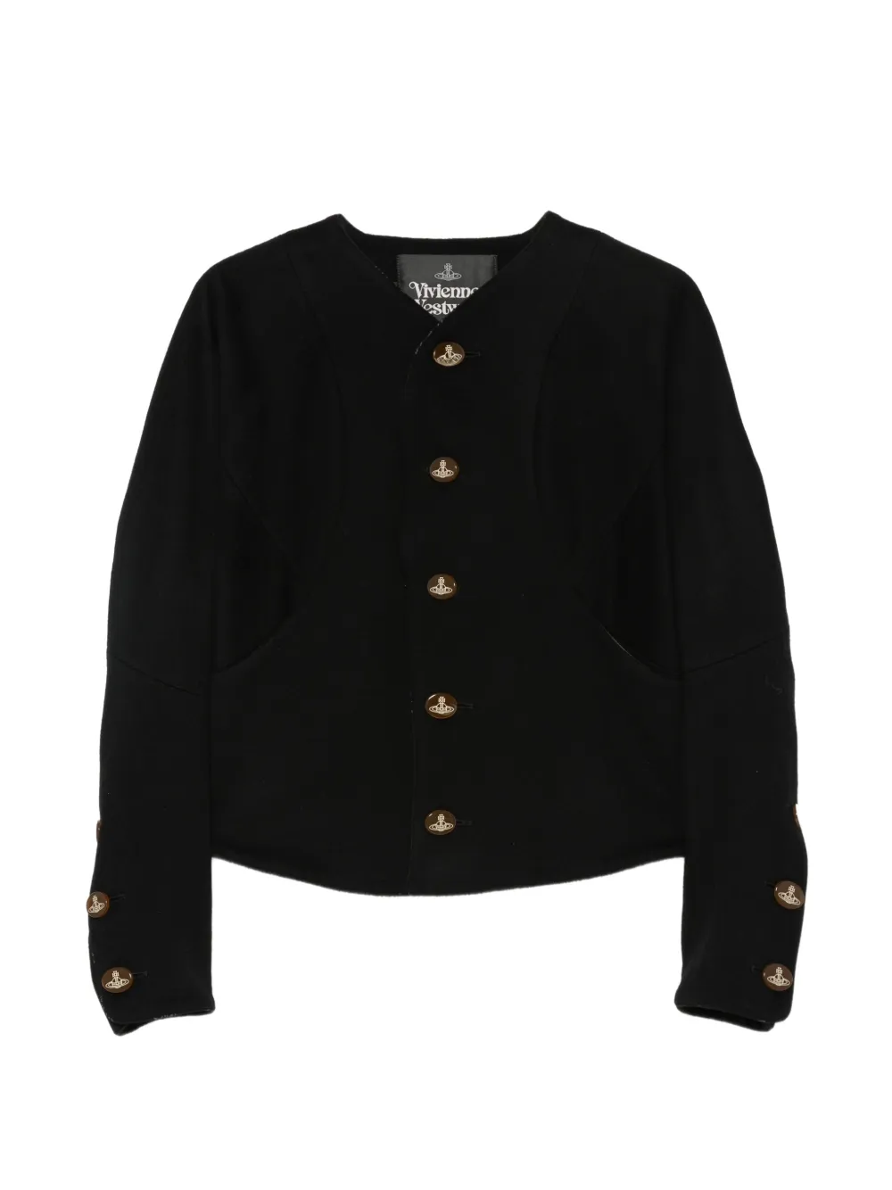 Vivienne Westwood veste boutonnée Pourpoint à coupe ajustée - Noir Vivienne Westwood veste boutonnée Pourpoint à coupe ajustée - Noir