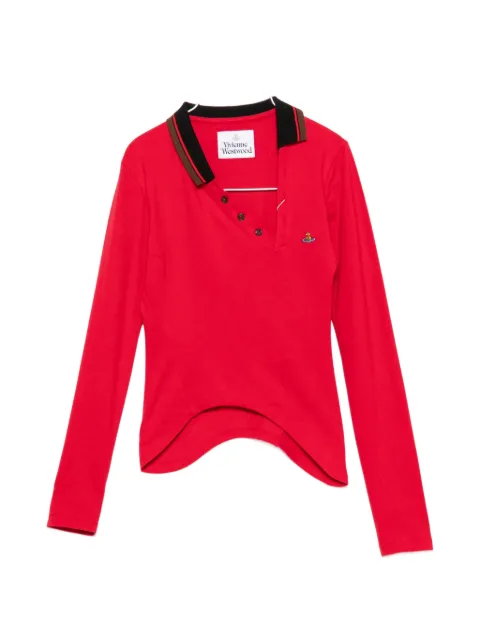 Vivienne Westwood 글로리 비대칭 칼라 폴로 셔츠