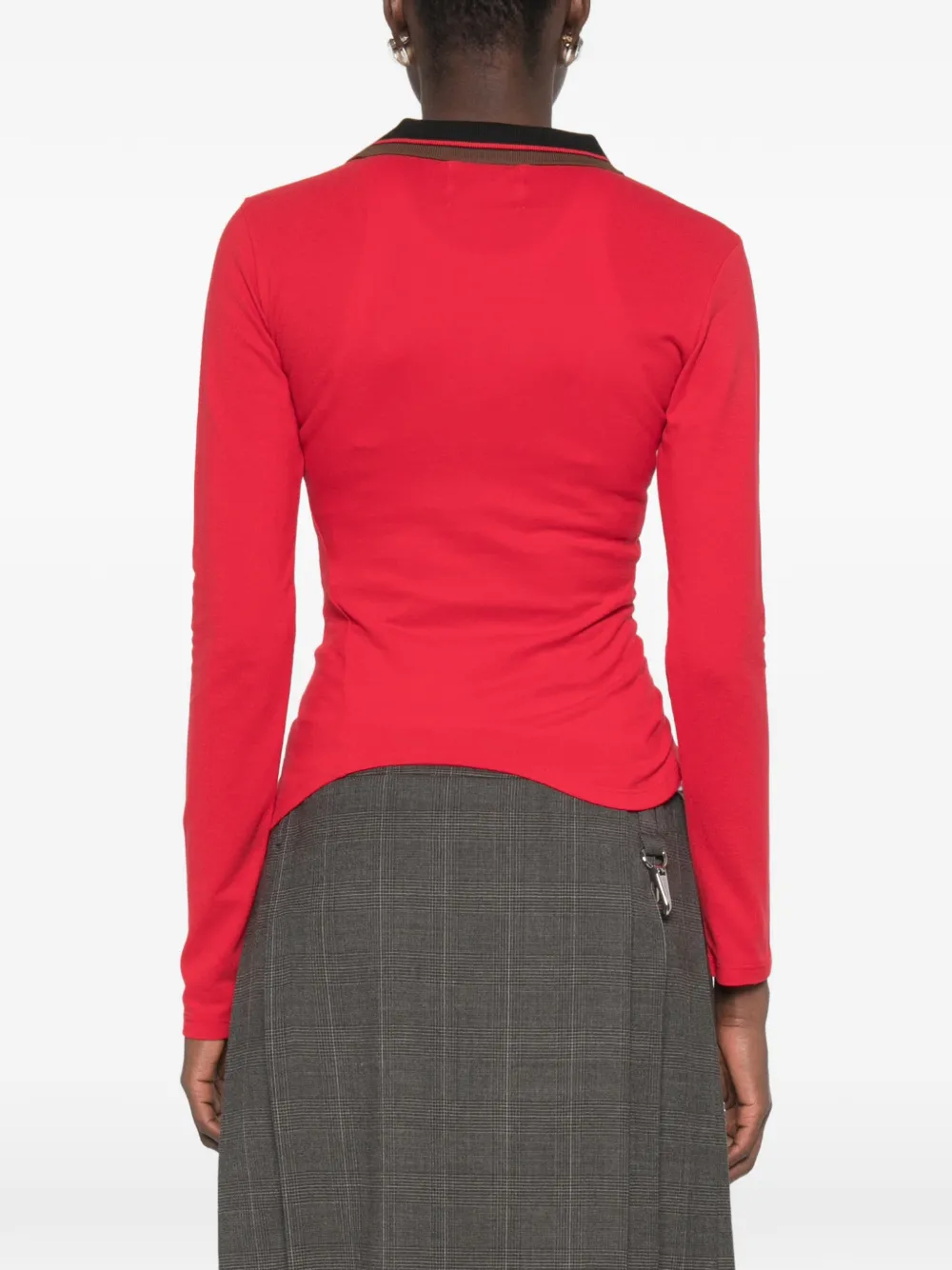 Vivienne Westwood Glory poloshirt met asymmetrische kraag Rood