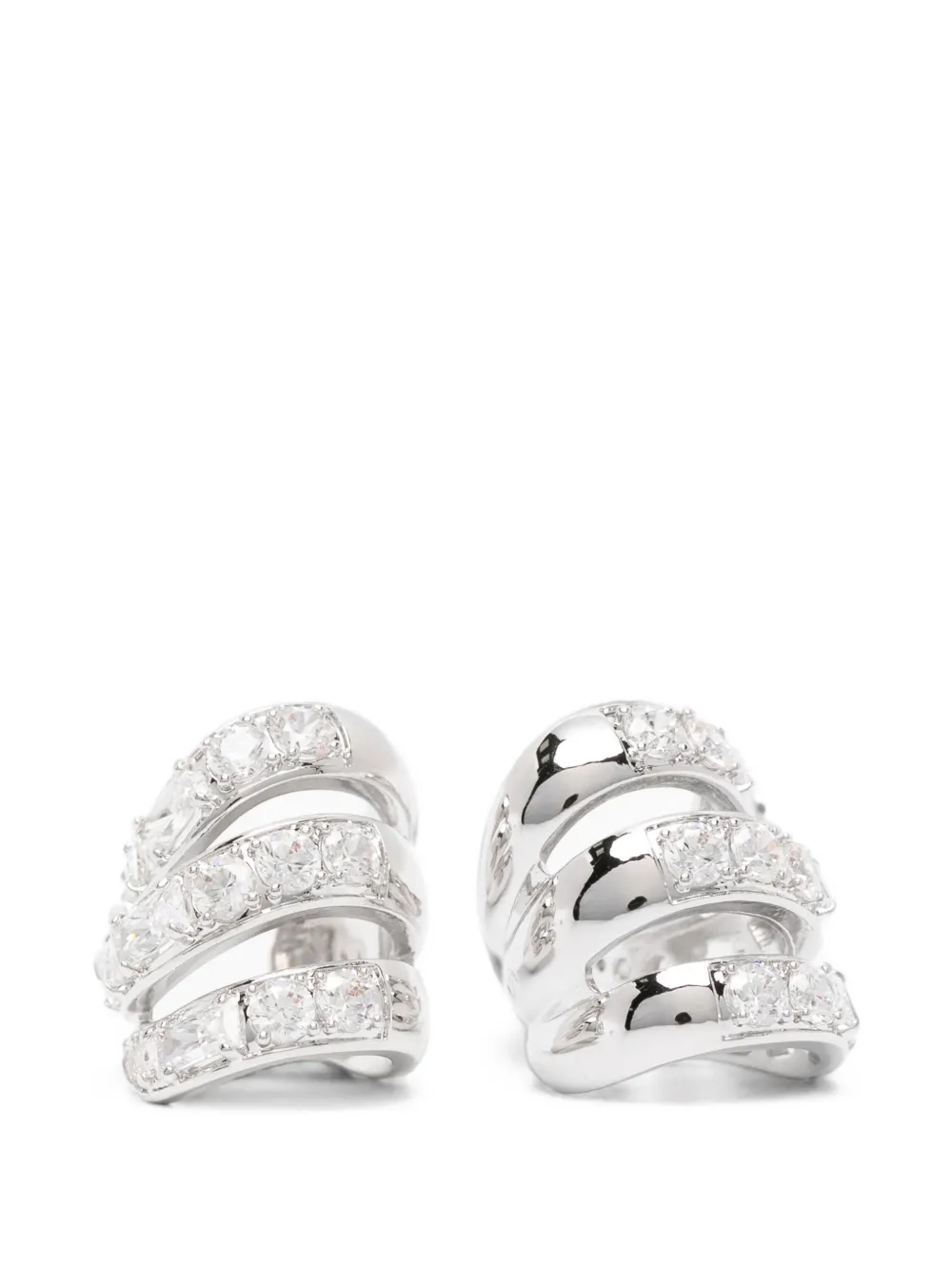 Swarovski Vienna swan ear cuffs - Argento