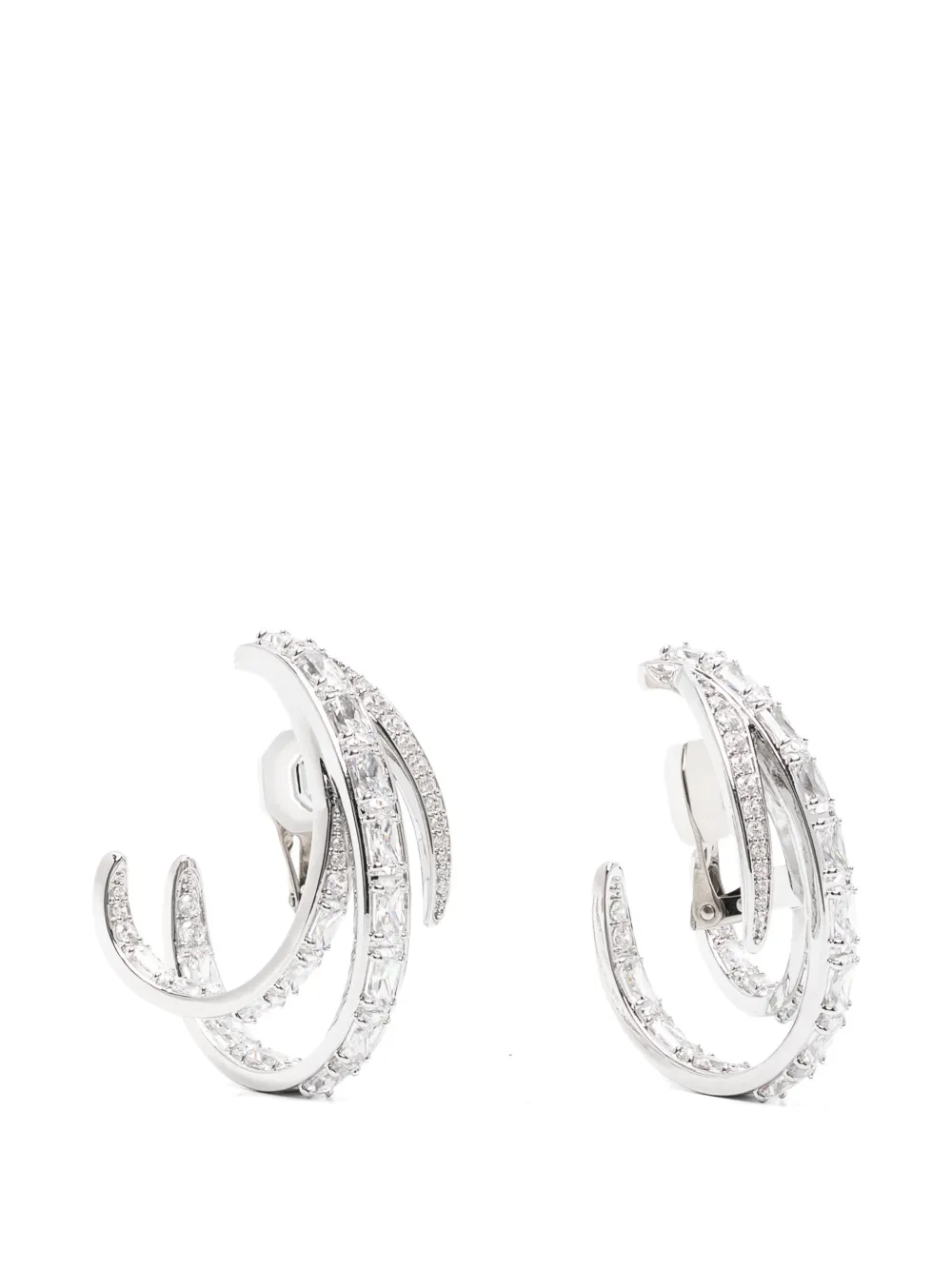 Swarovski Vienna mixed-cut clip-on earrings - Argento