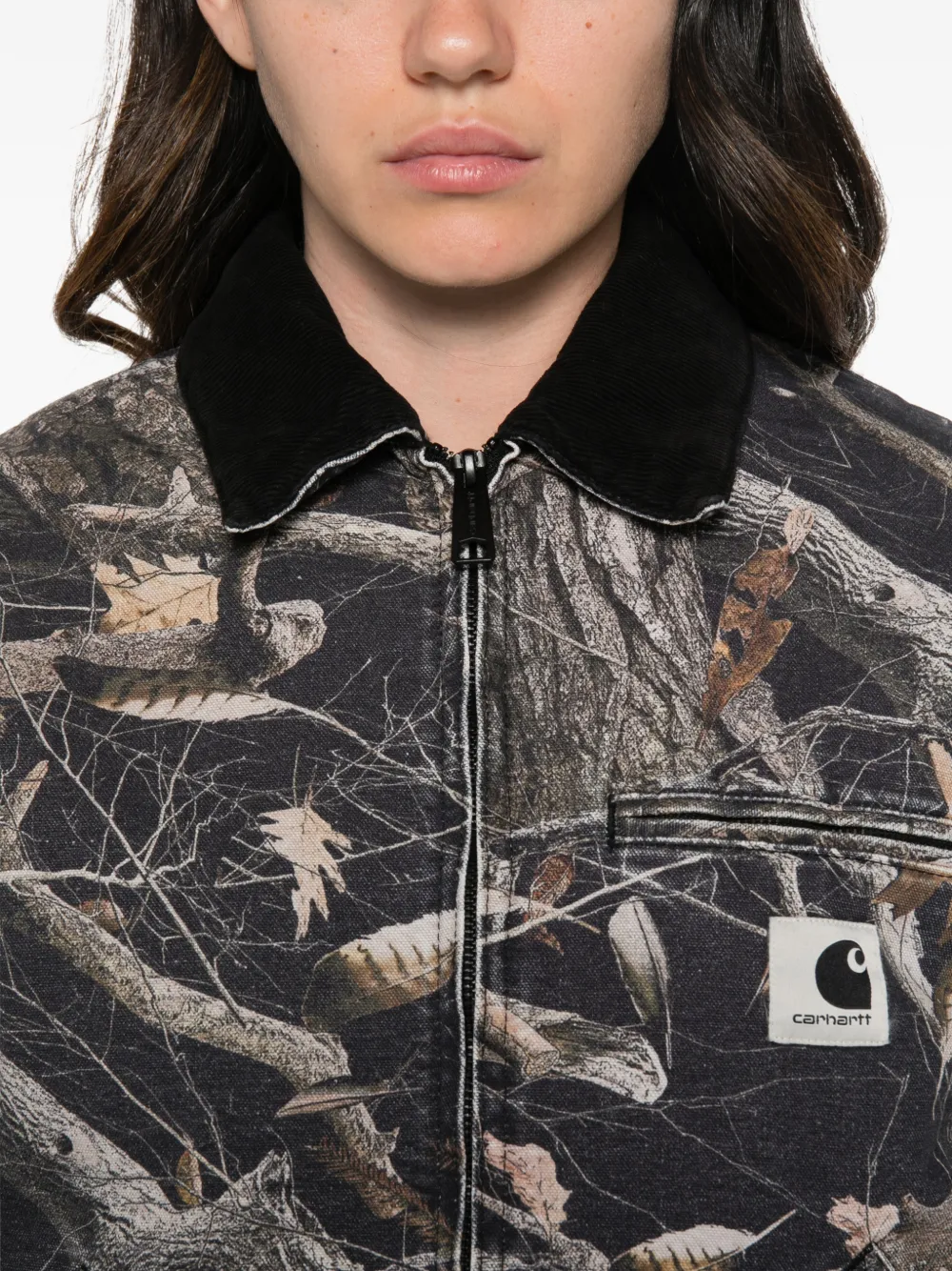Carhartt WIP OG Detroit jack met camouflage-patroon Zwart