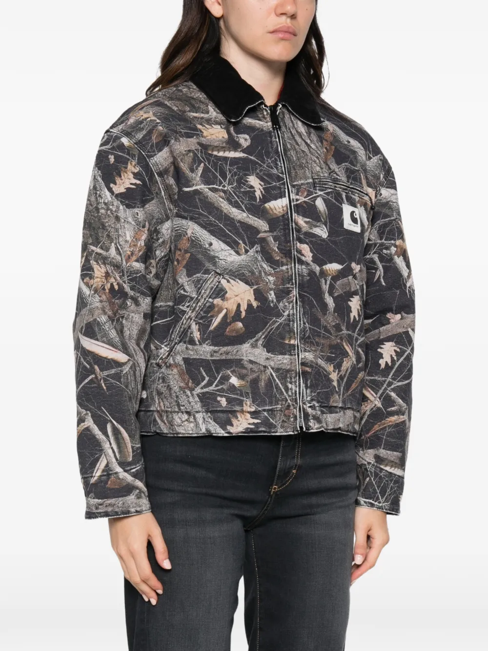 Carhartt WIP OG Detroit jack met camouflage-patroon Zwart