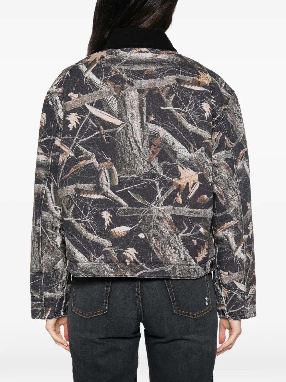 Carhartt WIP OG Detroit jack met camouflage-patroon Zwart